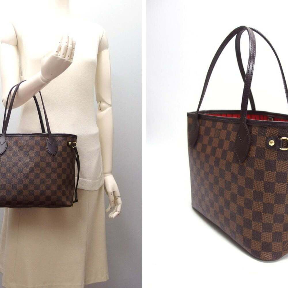 LOUIS VUITTON Authentic Brown Damier Neverfull PM Tote Bag - Picture 3 of 11